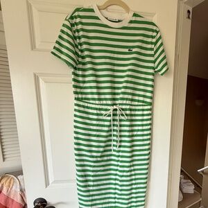 Lacoste Women’s Long Fitted T-shirt Dress Sz Small